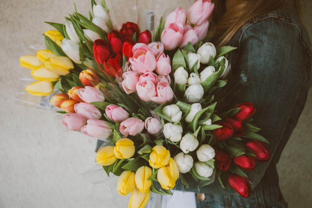 Photo White peony Flower bouquet